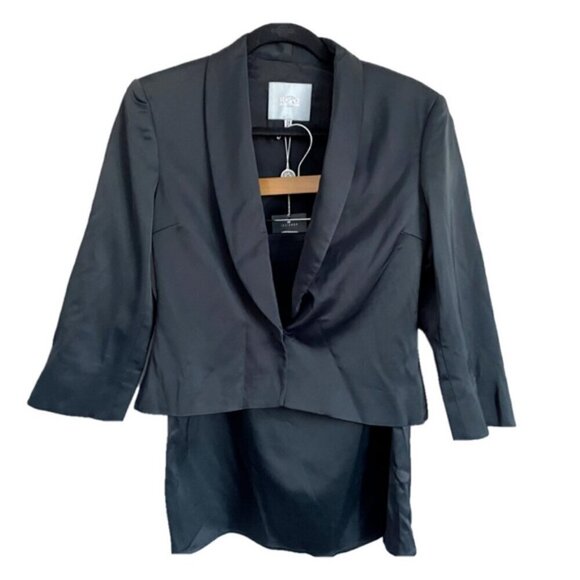 Vintage Y2K Versace Black Satin Blazer Skirt Suit - S/M, 💯 Authentic! - Picture 15 of 16